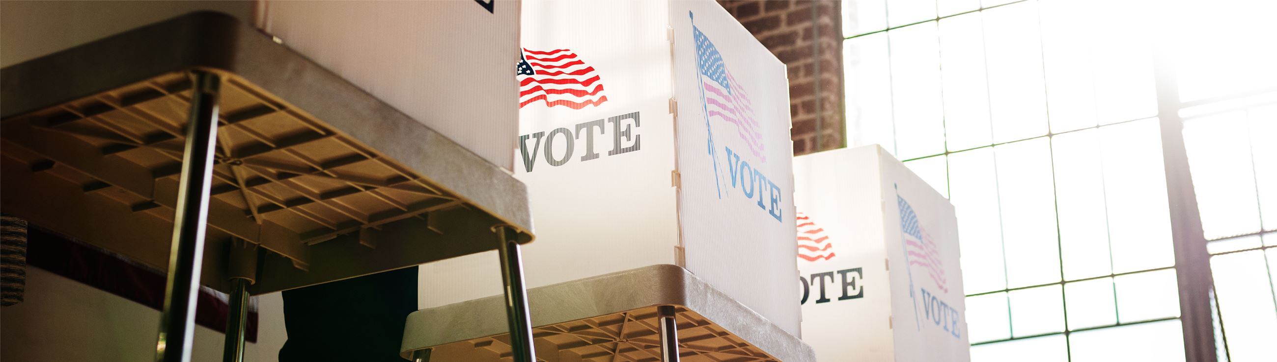People Voting in Voting Booths