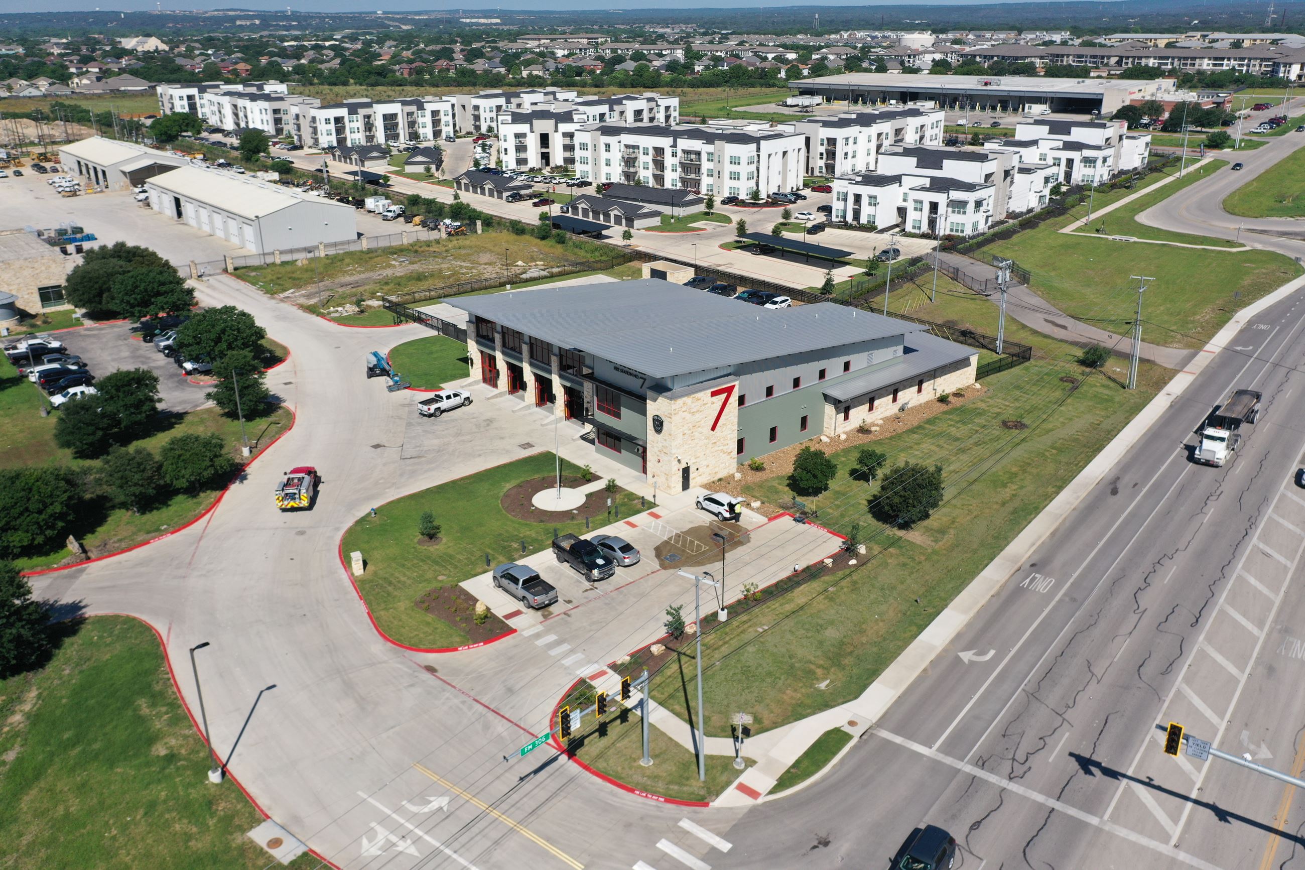 Drone photo of Fire Station 7