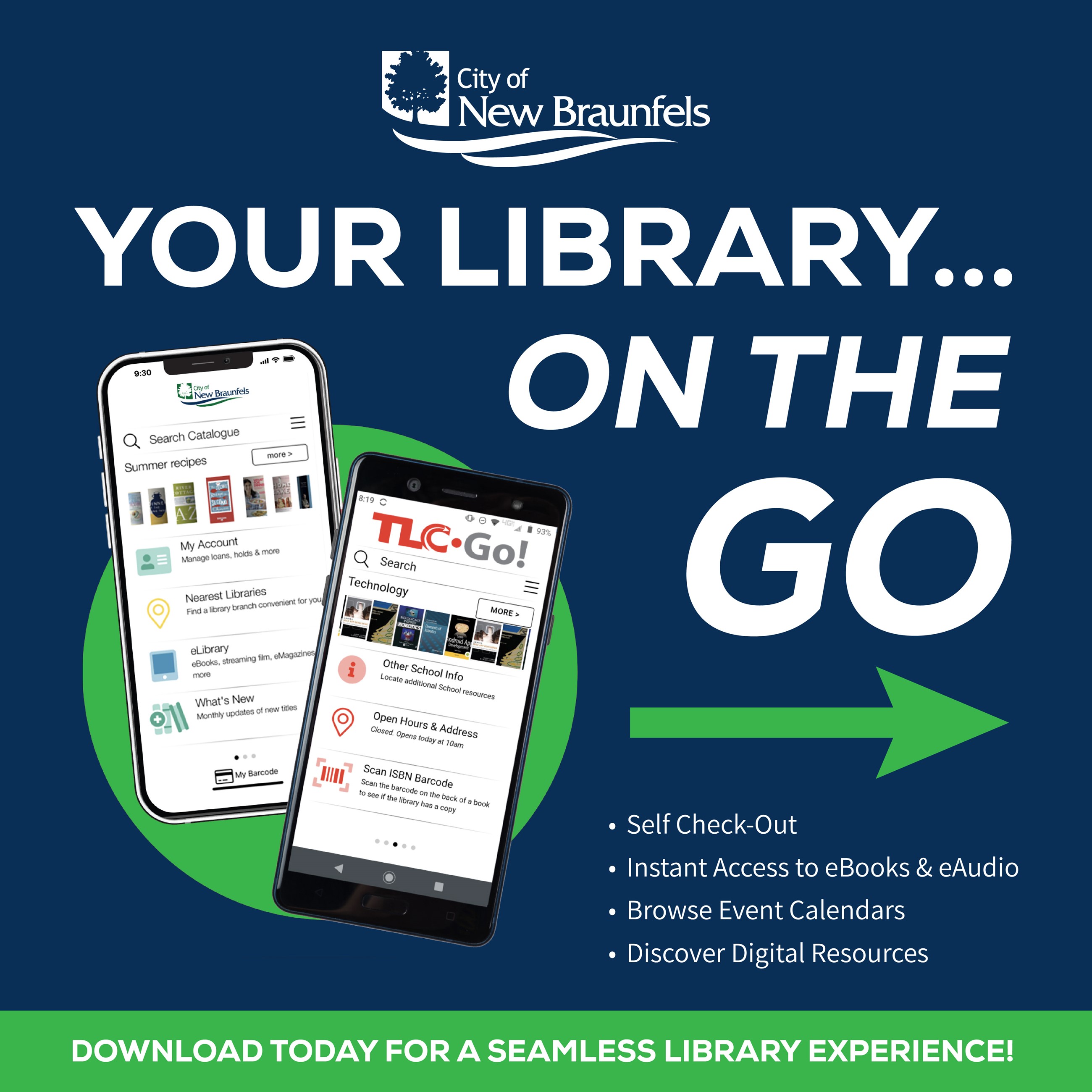 New New Braunfels Public Library Mobile App