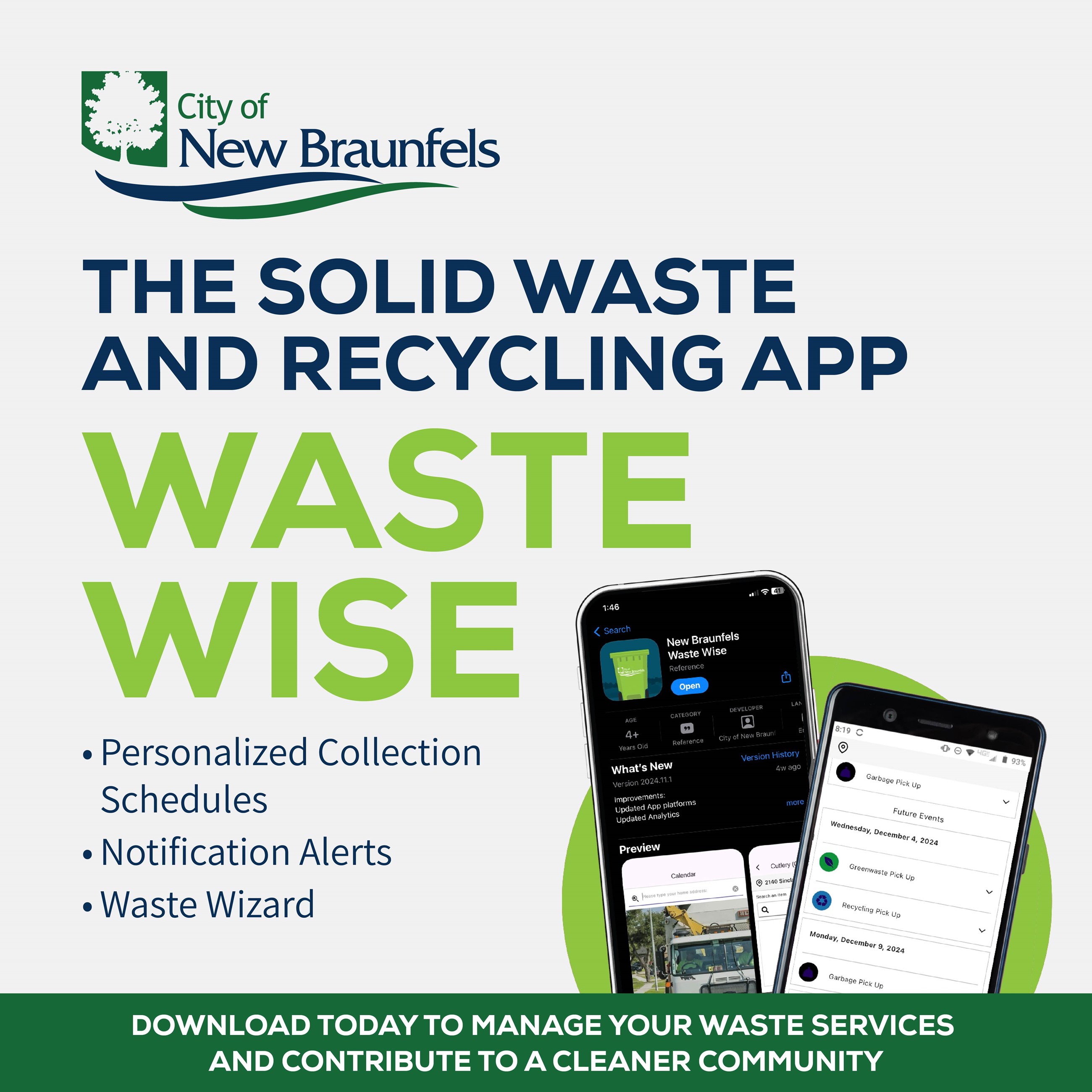 Download the Solid Waste & Recycling Waste Wise App