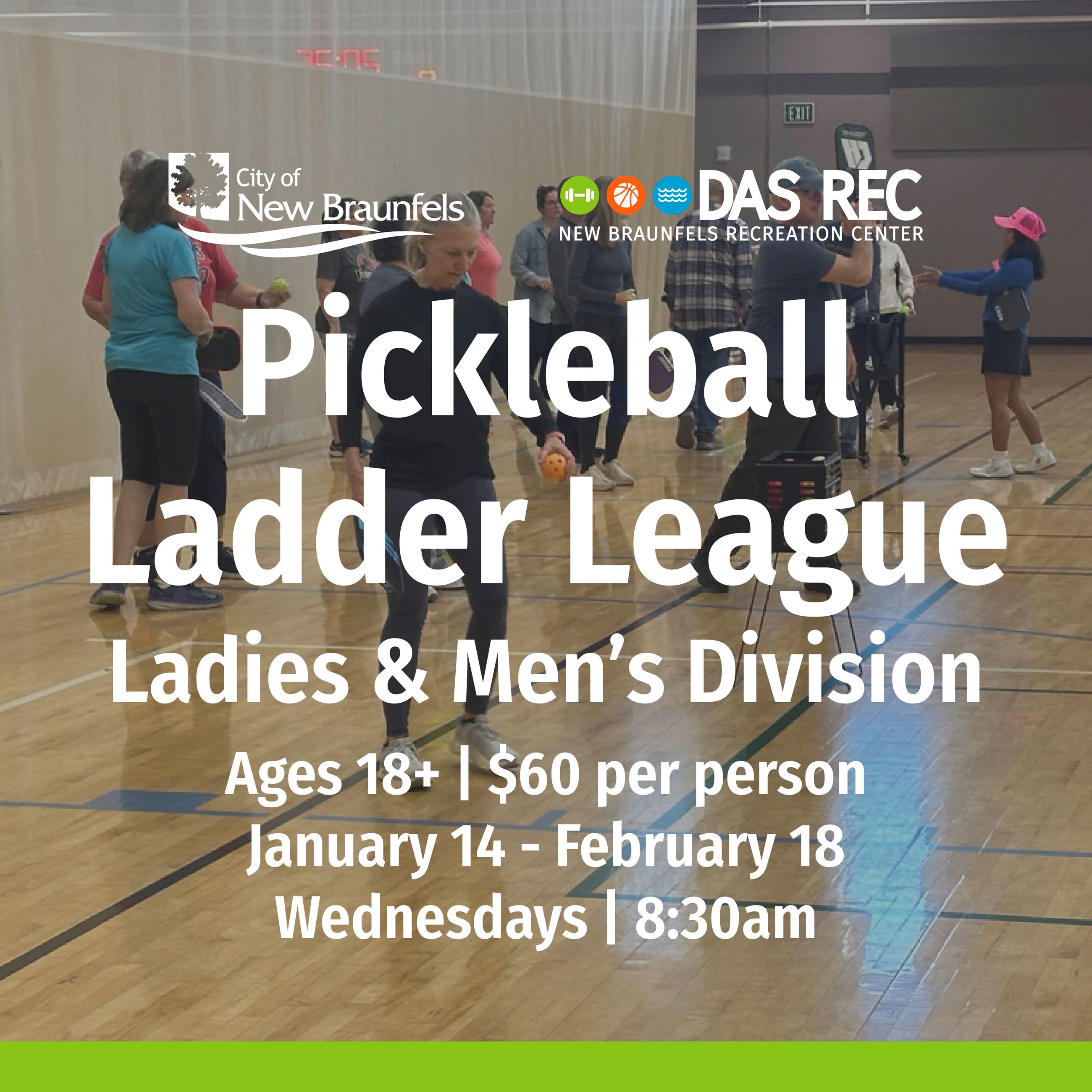 Pickleball Ladder League – Ladies & Men’s Divisions