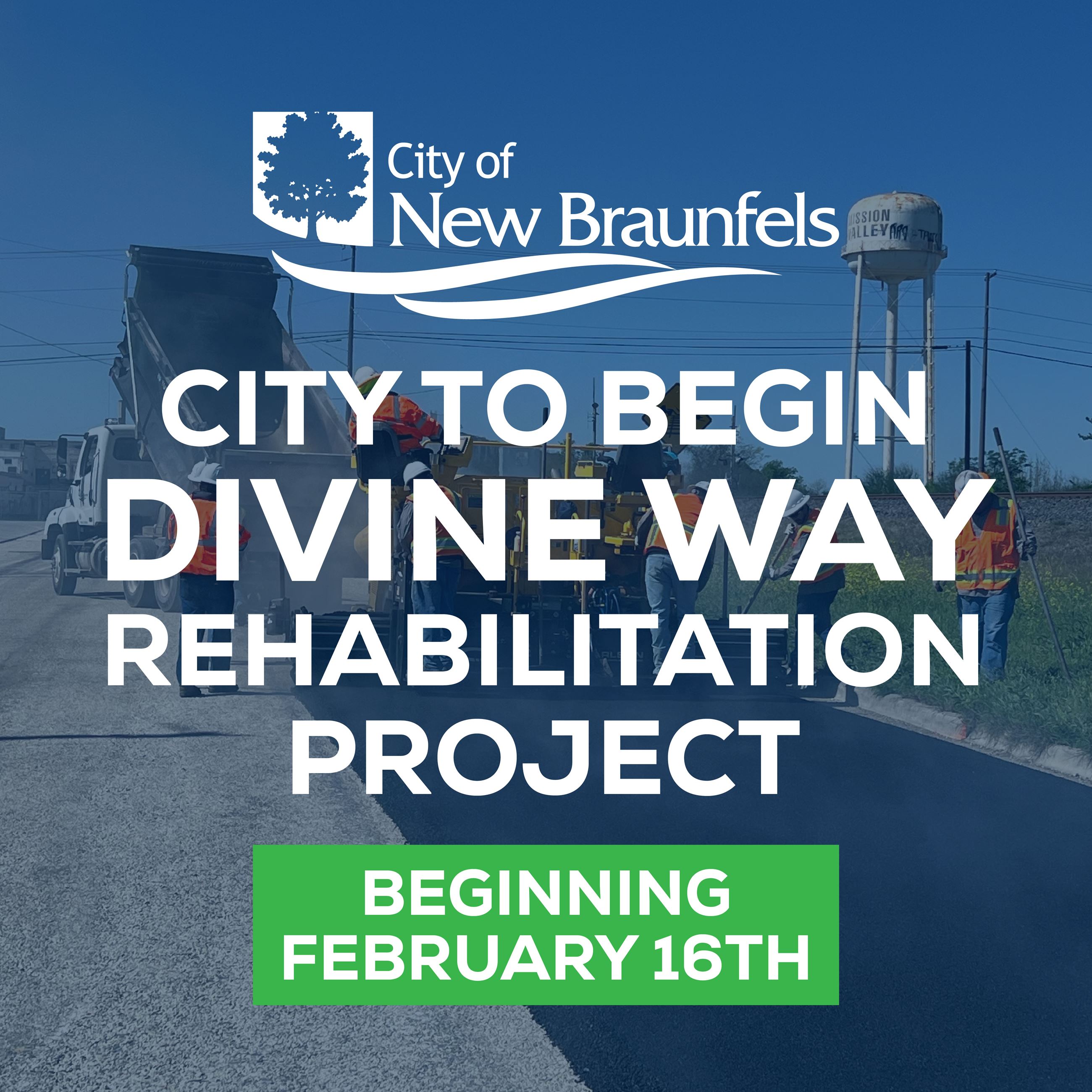 City to Begin Divine Way Rehabilitation Project Tile