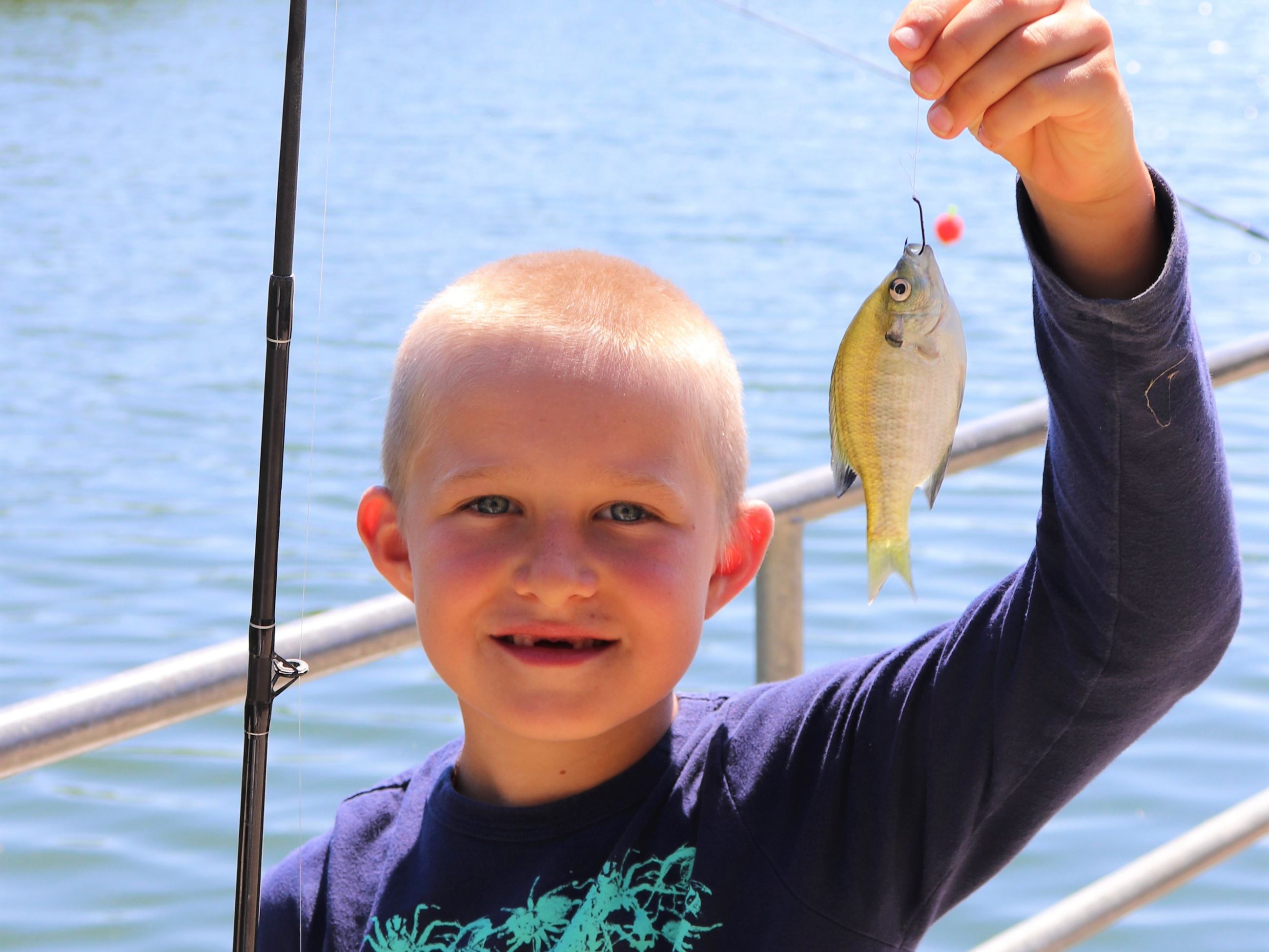Fishing- Boy with Sunfish