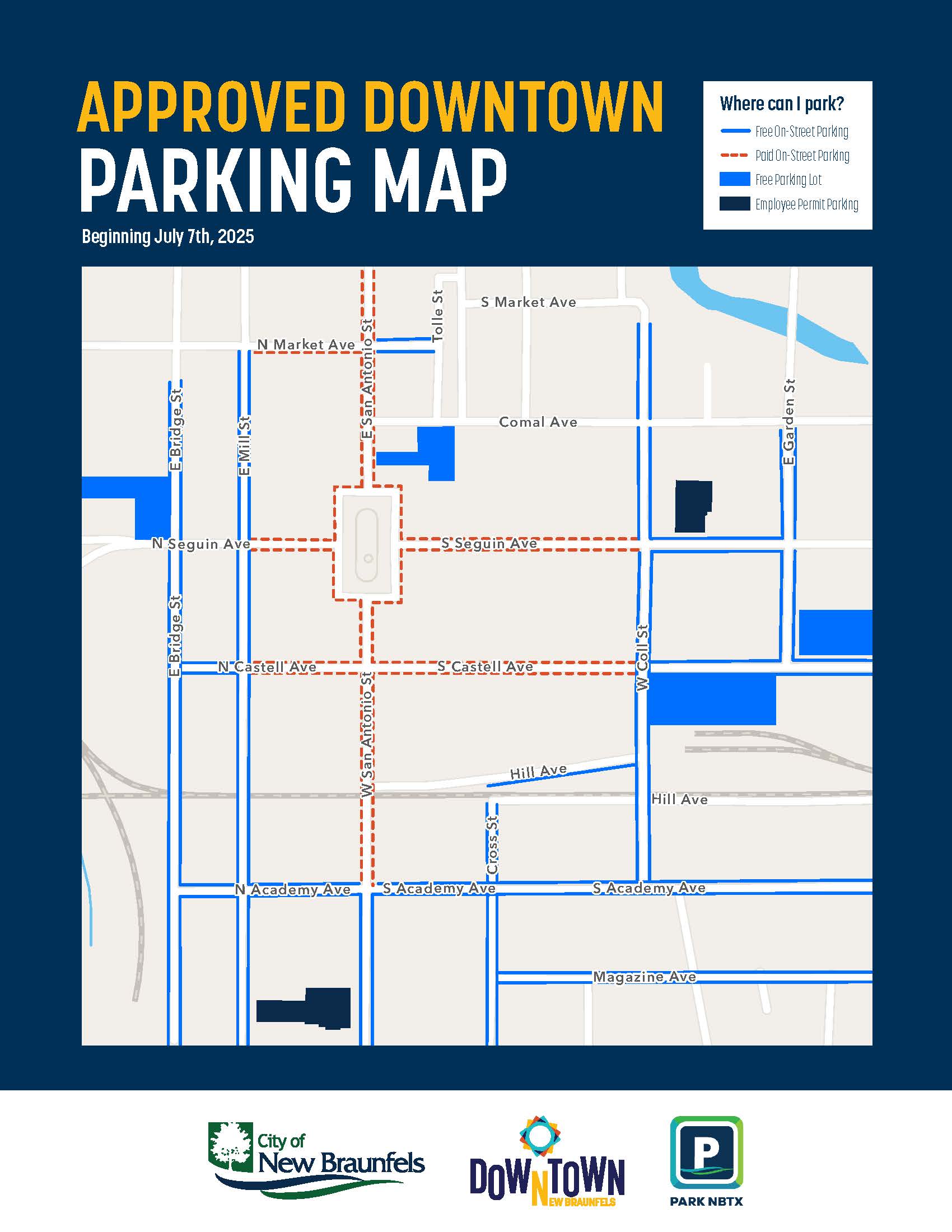 2025 Approved Downtown Parking Map