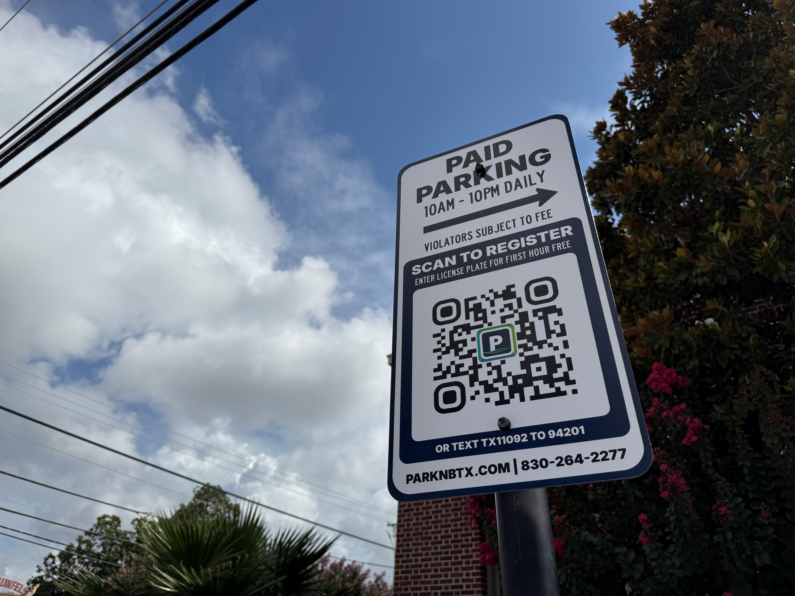 Paid Parking Sign