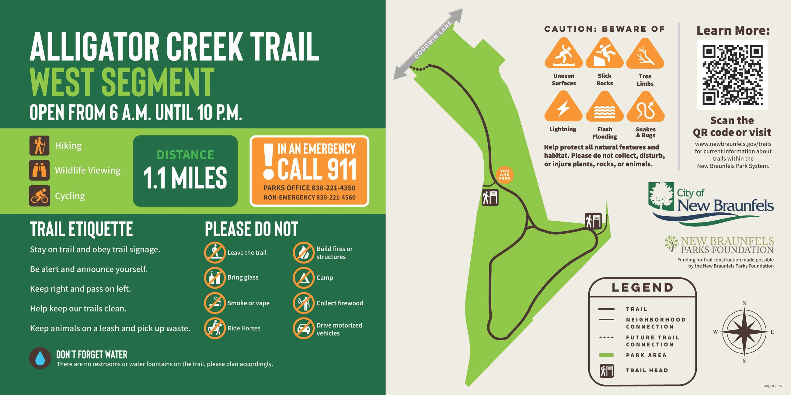 Alligator Creek West Sign